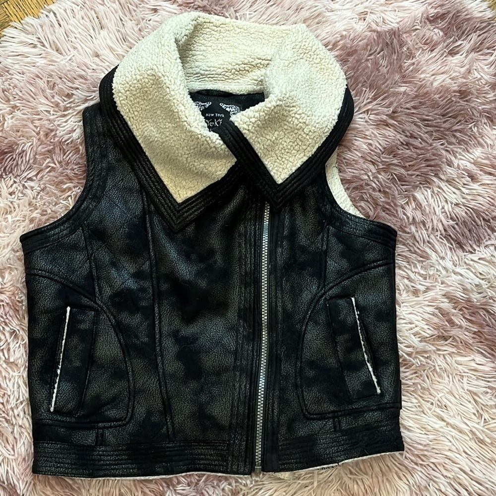 New York Yoki Collection vest with faux Shearling lining